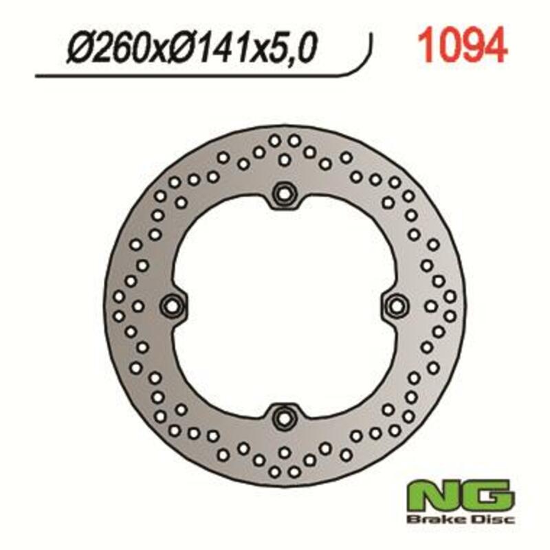 Disco de freno NG 1094 Ø260 x Ø141 x 5 NG BRAKE DISC 1094