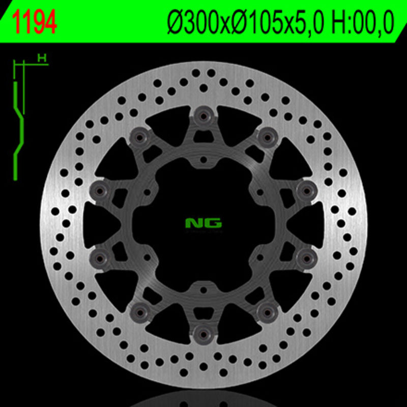 Disco de freno NG 1194 Ø300 x Ø105 x 5 NG BRAKE DISC 1194