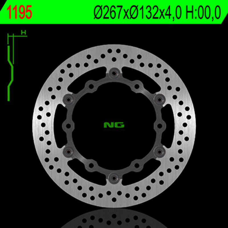 Disco de freno NG 1195 Ø267 x Ø132 x 4 NG BRAKE DISC 1195