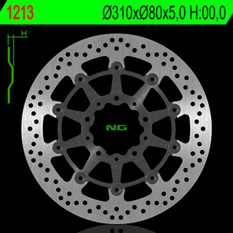 Disco de freno NG 1213 Ø310 x Ø80 x 5 NG BRAKE DISC 1213
