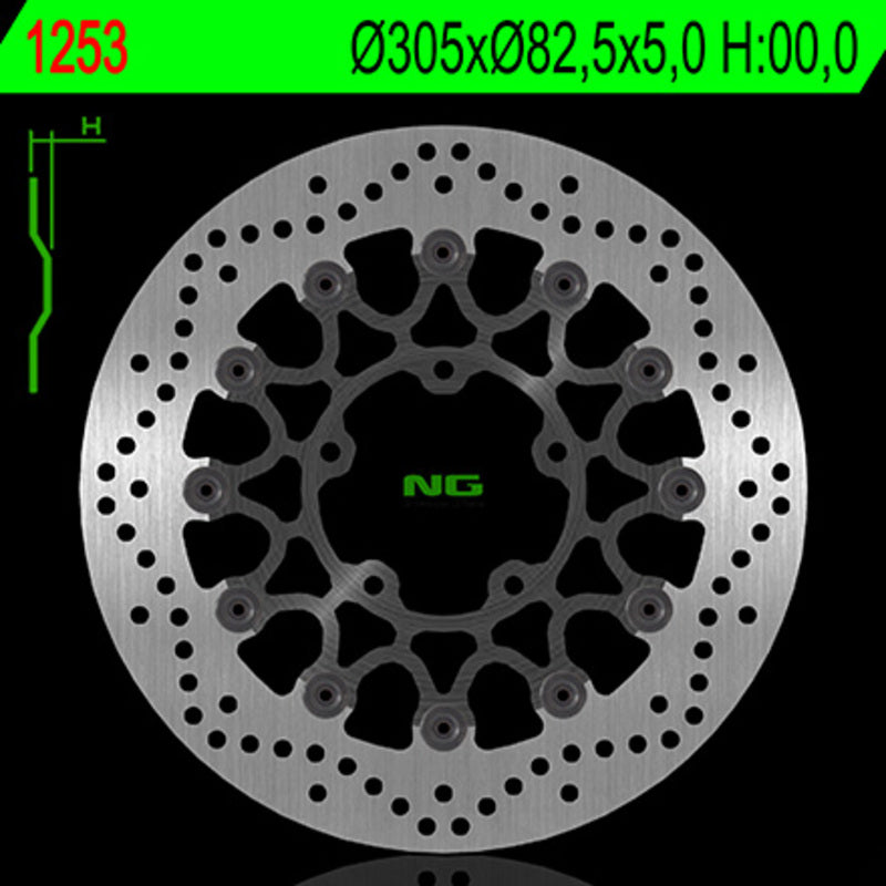 Disco de freno NG 1253 Ø305 x Ø82.5 x 5 NG BRAKE DISC 1253