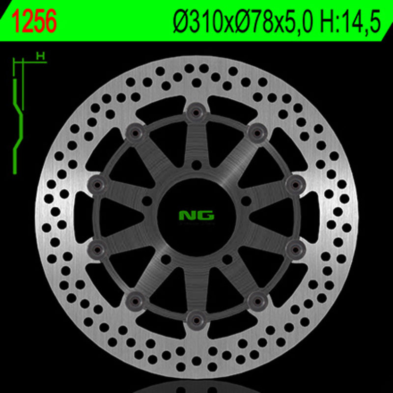 Disco de freno NG 1256 Ø310 x Ø78 x 5 NG BRAKE DISC 1256