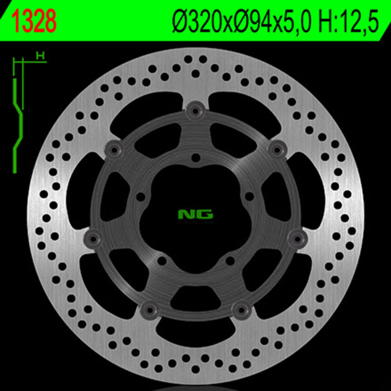 Disco de freno NG flotante 1328 Ø320 x Ø94 x 5 NG BRAKE DISC 1328