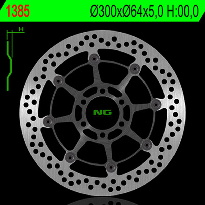 Disco de freno NG 1385 Ø300 x Ø64 x 5 NG BRAKE DISC 1385