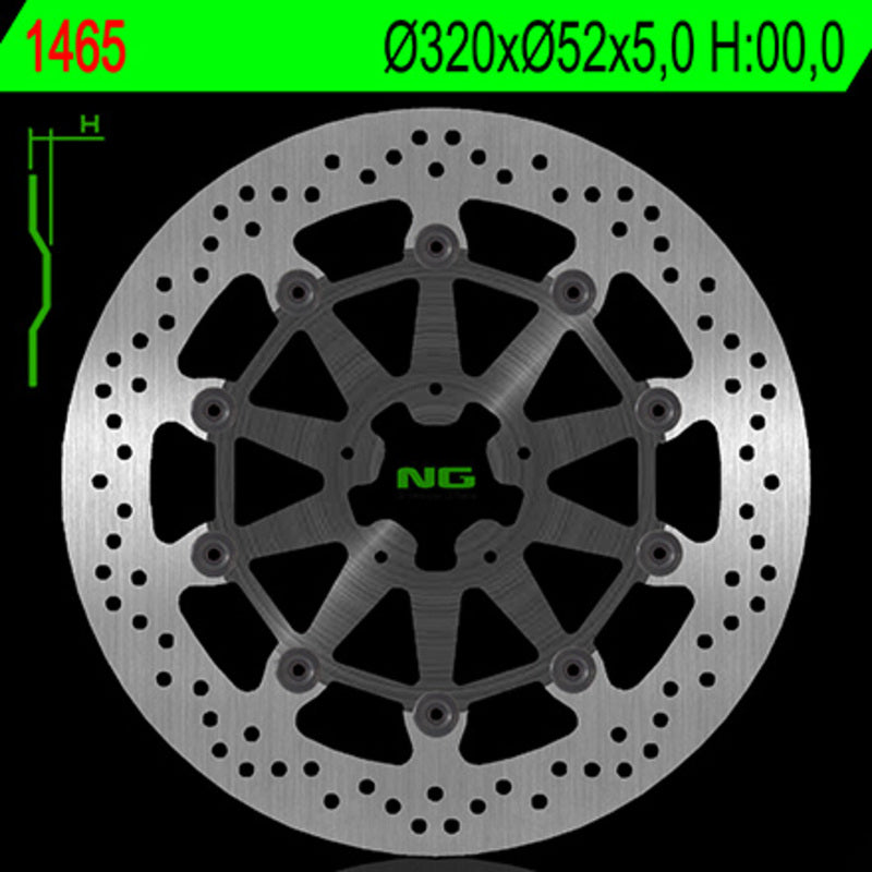 Disco de freno NG flotante 1465 Ø320 x Ø52 x 5 NG BRAKE DISC 1465