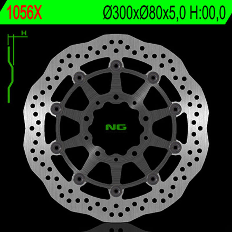 Disco de freno NG BRAKES ondulado 1056X Ø300 x Ø80 x 5 NG BRAKE DISC 1056X
