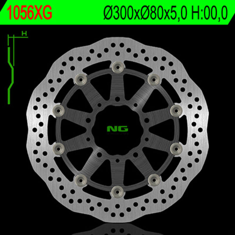 Disco de freno NG BRAKES 1056XG 299,5 x 80 x 5,0 NG BRAKE DISC 1056XG