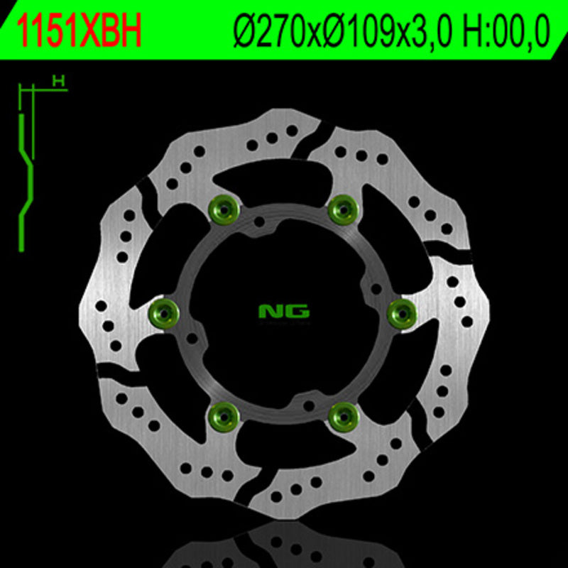 Disco de freno NG BRAKES 1151XBH 269,5 x 109 x 3,0 NG BRAKE DISC 1151XBH