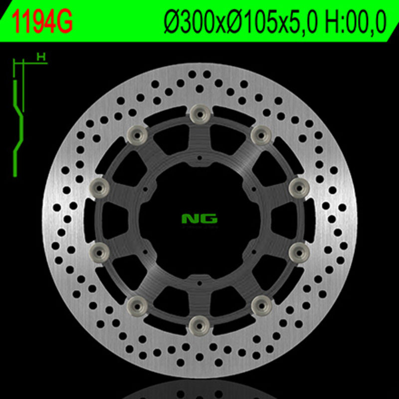 Disco de freno NG 1194G 300 x 105 x 5,0 NG BRAKE DISC 1194G