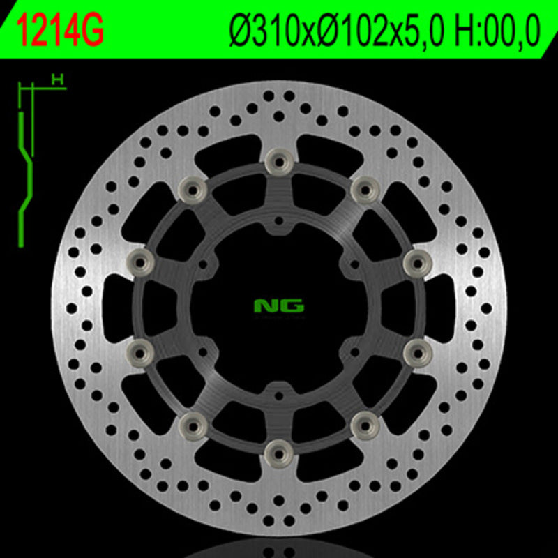 Disco de freno NG 1214G 310 x 102 x 5,0 NG BRAKE DISC 1214G