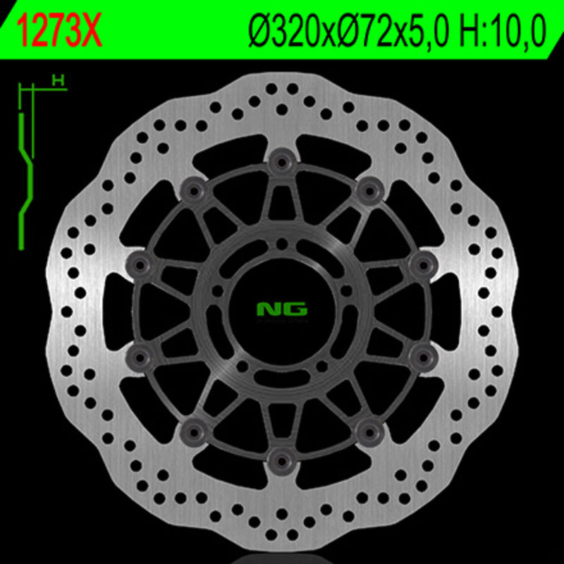 Disco de freno NG BRAKES ondulado1290X Ø320 x Ø64 x 5 NG BRAKE DISC 1290X
