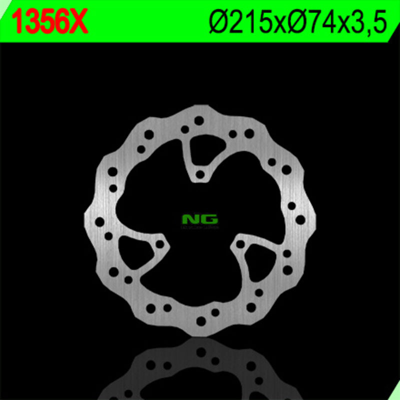Disco de freno NG BRAKES ondulado 9621356X Ø215 x Ø74 x 3.5 NG BRAKE DISC 1356X