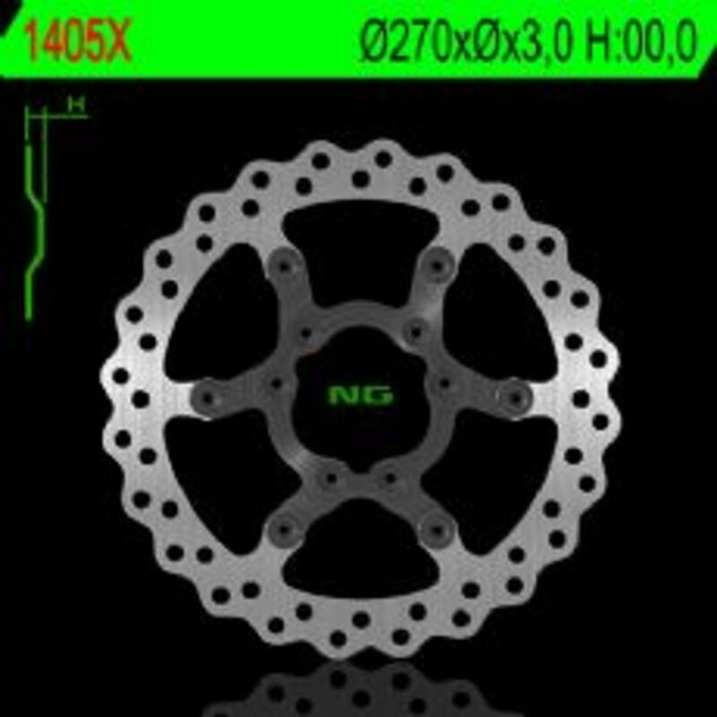 Disco de freno NG BRAKES ondulado flotante 1405X Ø270 x 3 NG BRAKE DISC 1405X