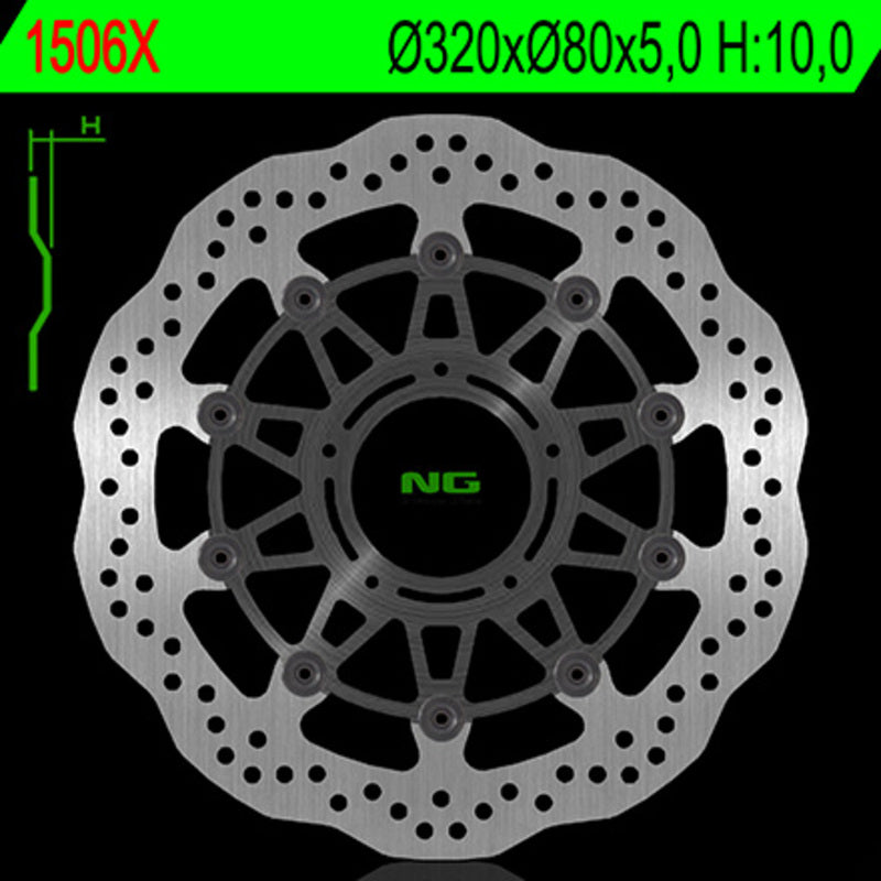 Disco de freno NG BRAKES 1506X 319,5 x 80 x 5,0 NG BRAKE DISC 1506X