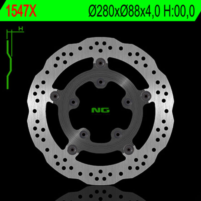 Disco de freno NG BRAKES 1547X Ø280 x Ø88 x 4,0 NG BRAKE DISC 1547X