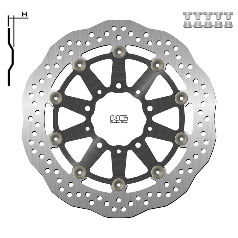 Disco de freno NG BRAKES 1558XG 299,5 x 80 x 5,0 NG BRAKE DISC 1558XG