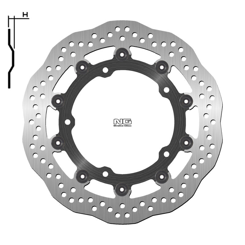 Disco de freno NG BRAKES ondulado flotante 1623XG Ø320 x 181 x 4 NG BRAKE DISC 1623XG