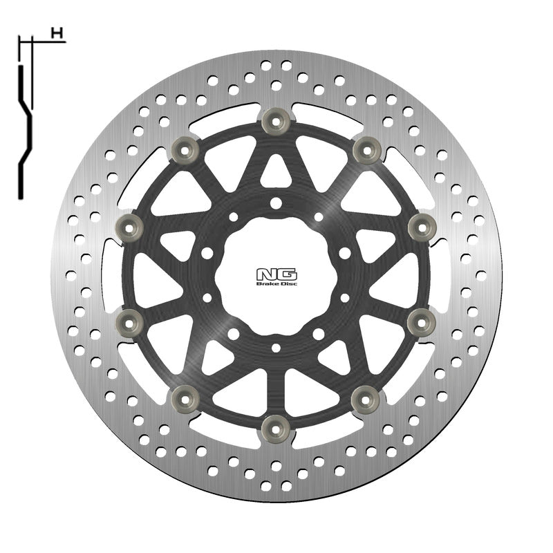 Disco de freno NG Delantero Kawasaki ZZR1400 19- 310 x 80 x 5,5 NG BRAKE DISC 1633G