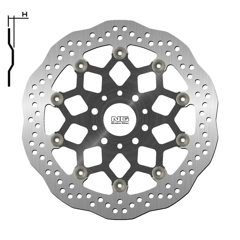 Disco de freno NG BRAKES Delantero ondulado KTM 790 Duke 300 x 52 x 5,0 NG BRAKE DISC 1717XG