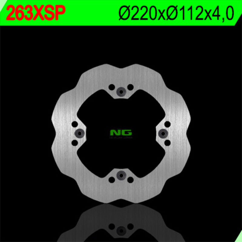 Disco de freno NG BRAKES ondulado sin ventilaciones 962263XSP Ø220 x Ø112 x 4 NG BRAKE DISC 263XSP