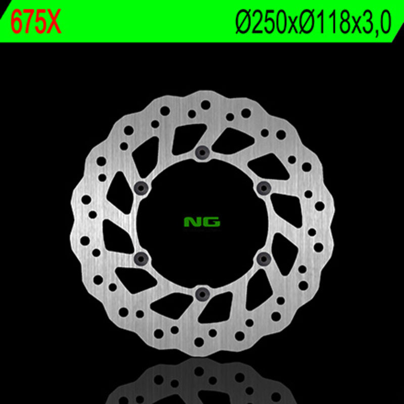 Disco de freno NG BRAKES ondulado 675X Ø250 x Ø118 x 3 NG BRAKE DISC 675X