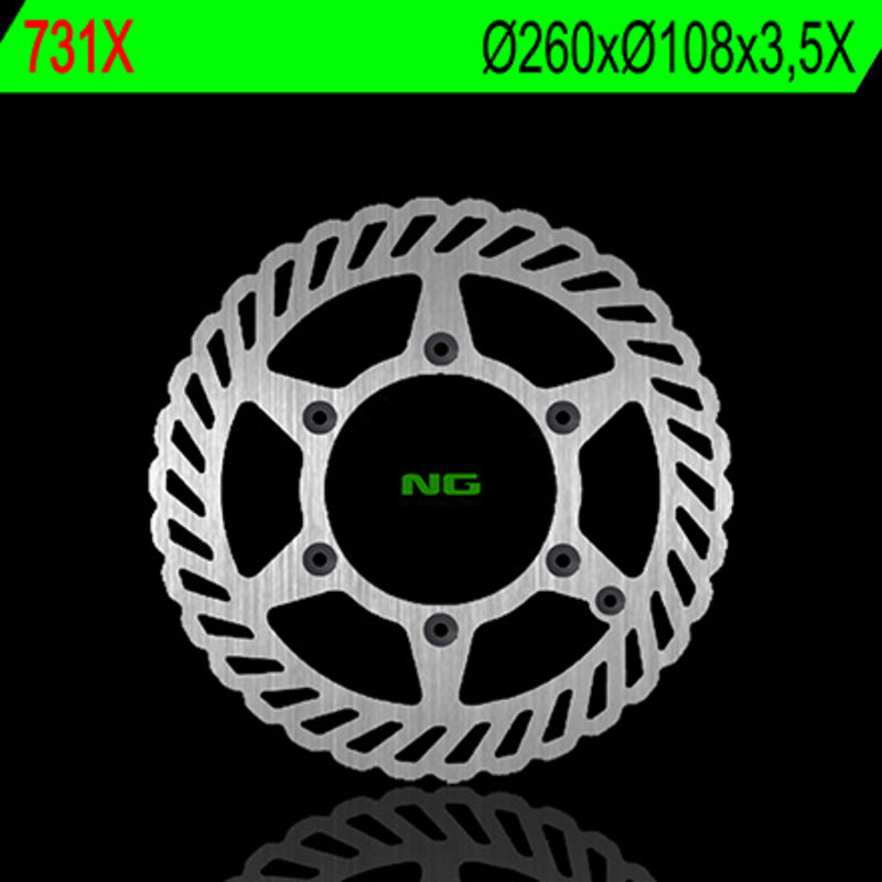 Disco de freno NG BRAKES ondulado 731X Ø260 x Ø108 x 3.5 NG BRAKE DISC 731X