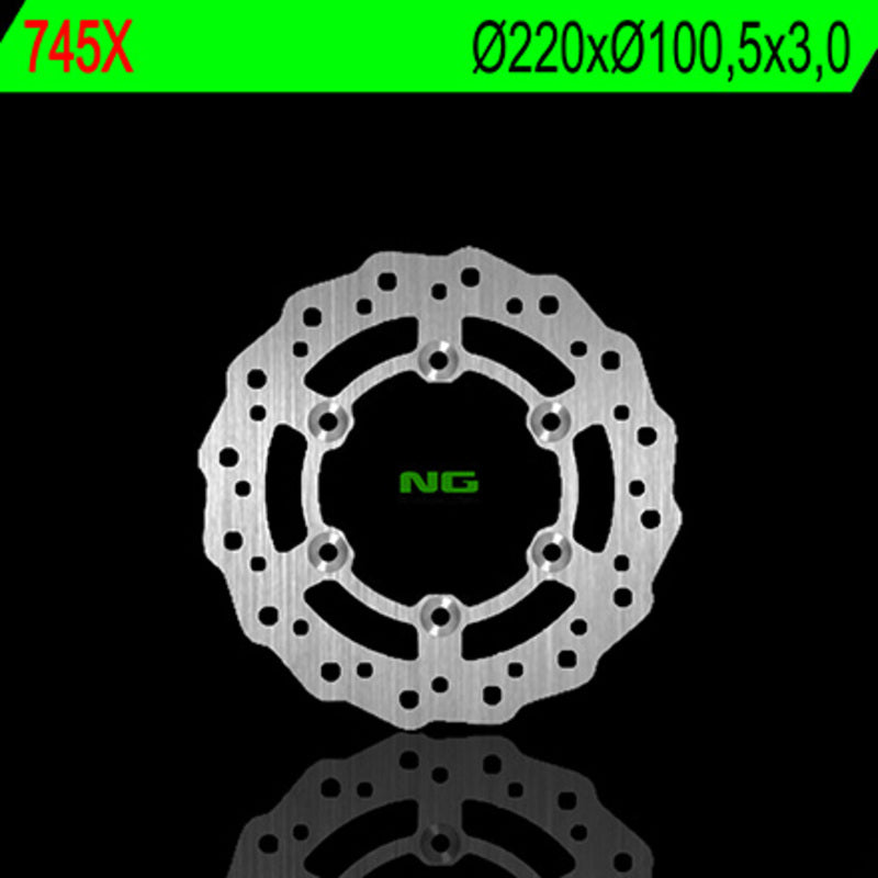 Disco de freno NG BRAKES ondulado 745X Ø220 x Ø100.5 x 3 NG BRAKE DISC 745X