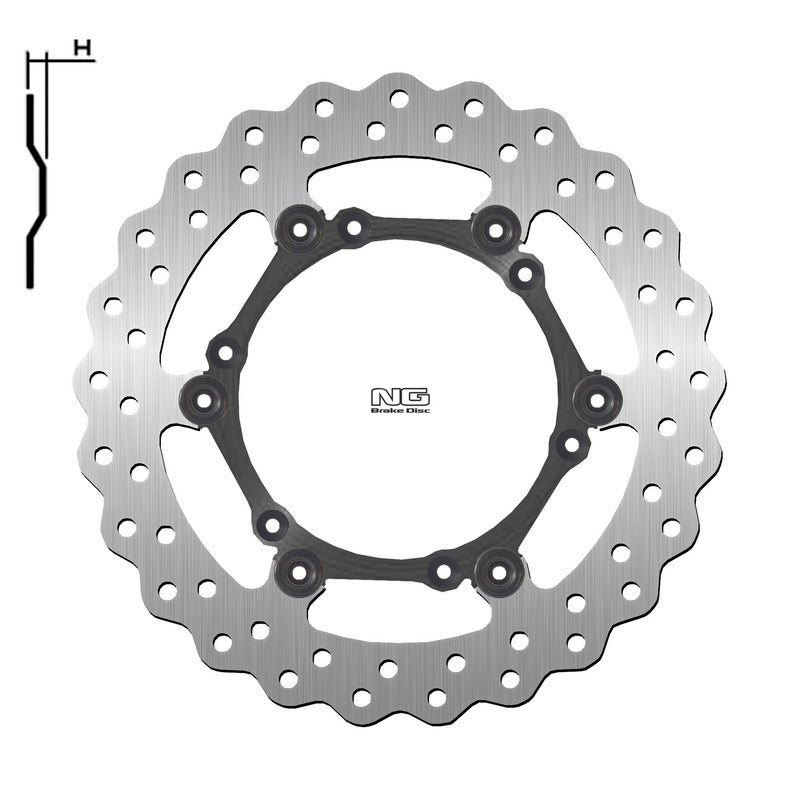 Disco de freno NG BRAKES ondulado flotante 1725X (Antiguo 140XF) Ø260 NG BRAKE DISC 1725X