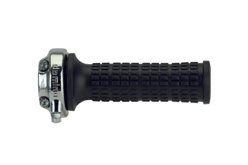 Acelerador vintage cromado Domino Lario 0346.03 + puños DOMINO 0346.03-01