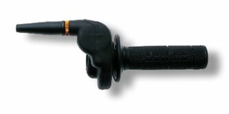 Acelerador DOMINO HR para 2T con goma protectora y puños DOMINO 2122.03-02