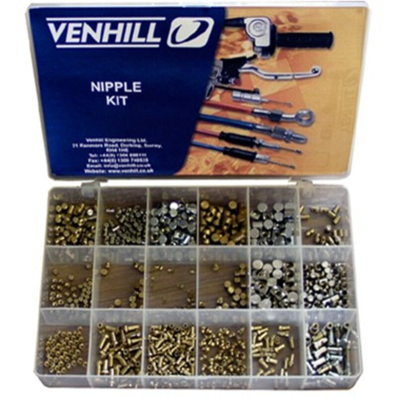 Kit de prisioneros profesional Venhill. Caja 18 modelos, 700 unidades VENHILL NIPPLE KIT