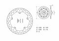 Disco de freno Brembo 168B407D6 (incluye casquillos) BREMBO 168B407D6