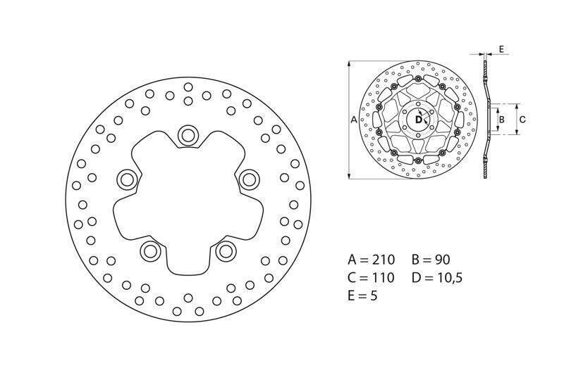 Disco de freno Brembo 68B40726 BREMBO 68B40726