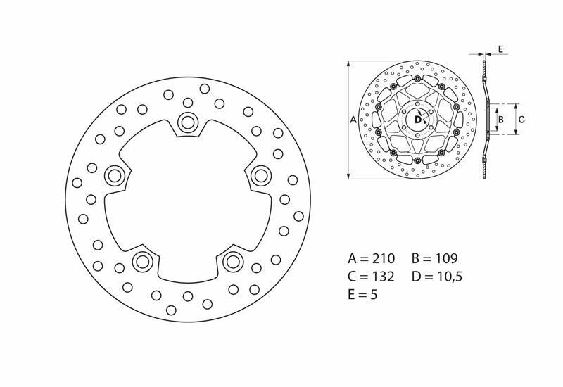 Disco de freno Brembo 68B40727 BREMBO 68B40727