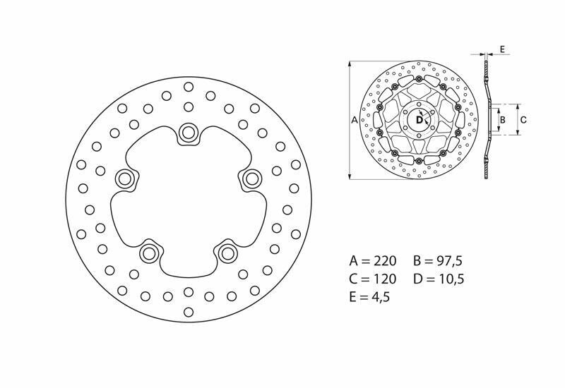 Disco de freno Brembo 68B40728 BREMBO 68B40728
