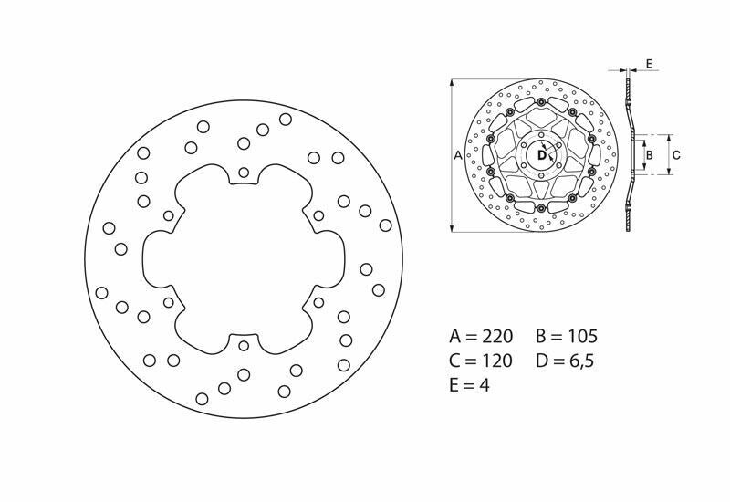 Disco de freno Brembo 68B40738 BREMBO 68B40738
