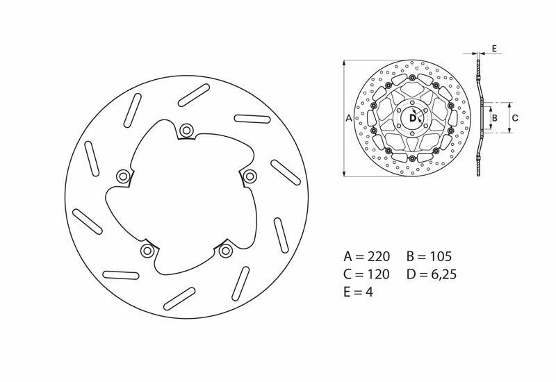 Disco de freno Brembo 68B40739 BREMBO 68B40739