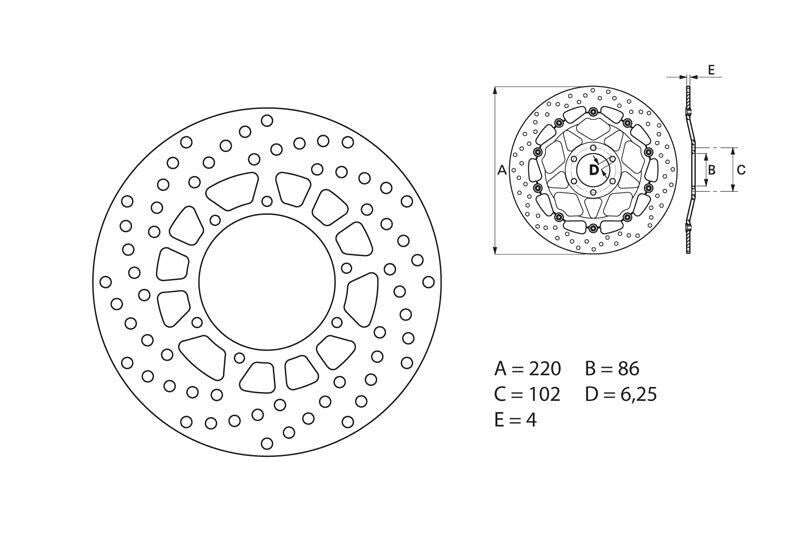 Disco de freno Brembo 68B40742 BREMBO 68B40742