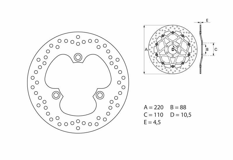Disco de freno Brembo 68B40743 BREMBO 68B40743