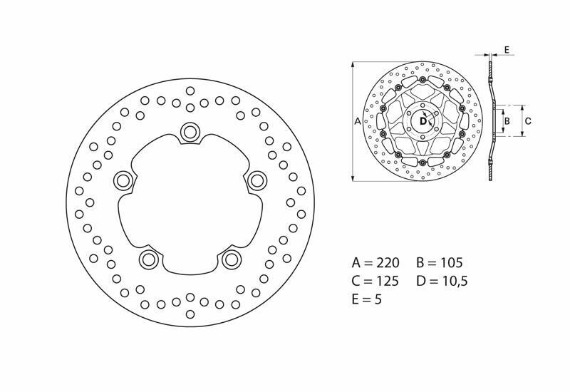 Disco de freno Brembo 68B40750 BREMBO 68B40750