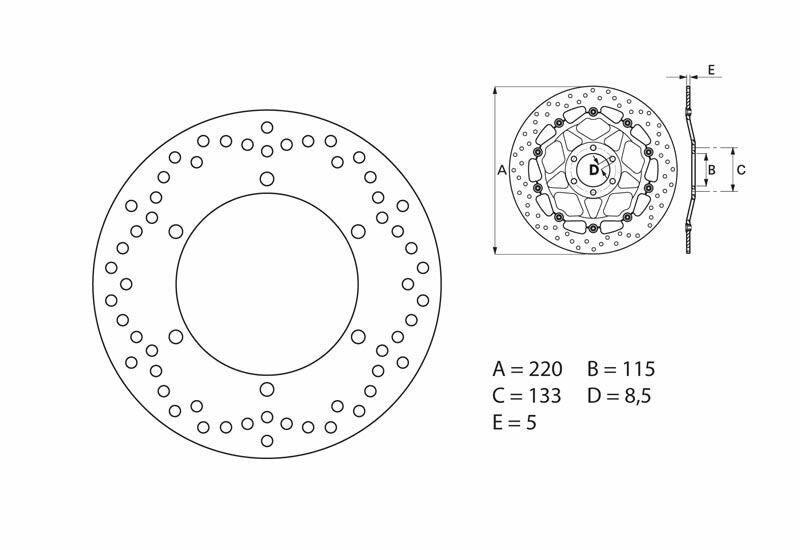 Disco de freno Brembo 68B40755 BREMBO 68B40755