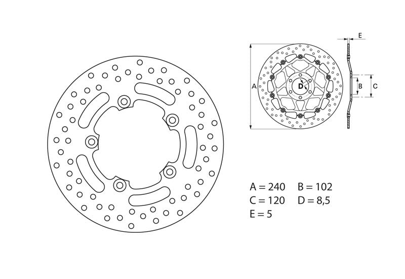 Disco de freno Brembo 68B40760 BREMBO 68B40760
