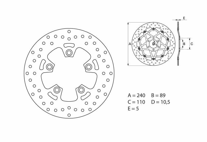 Disco de freno Brembo 68B40771 BREMBO 68B40771