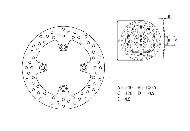 Disco de freno Brembo 68B40779 BREMBO 68B40779