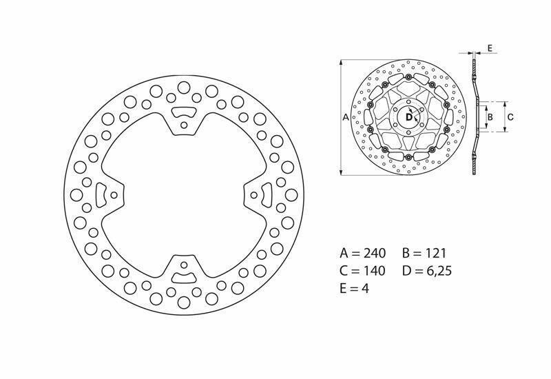 Disco de freno Brembo 68B40786 BREMBO 68B40786