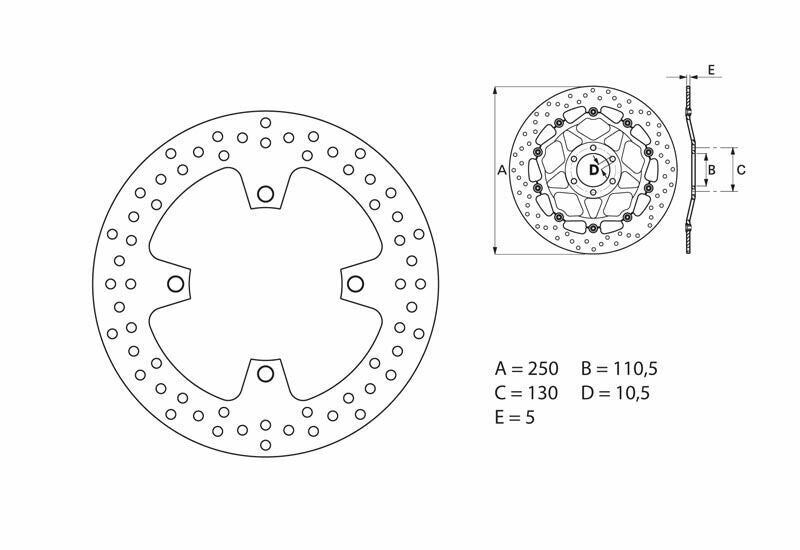 Disco de freno Brembo 68B407A3 BREMBO 68B407A3
