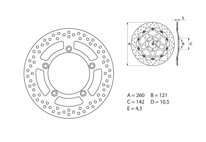 Disco de freno Brembo 68B407B4 BREMBO 68B407B4