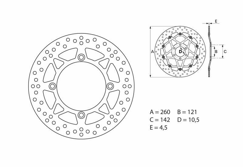 Disco de freno Brembo 68B407B5 BREMBO 68B407B5