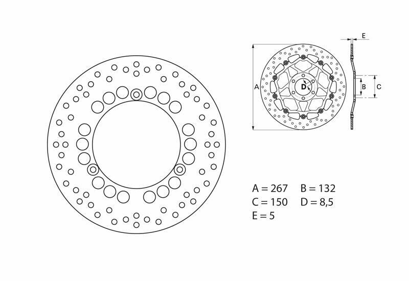 Disco de freno Brembo 68B407C4 BREMBO 68B407C4