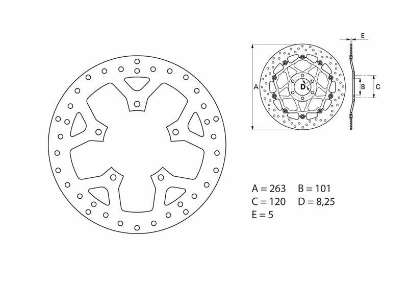 Disco de freno Brembo 68B407D9 BREMBO 68B407D9